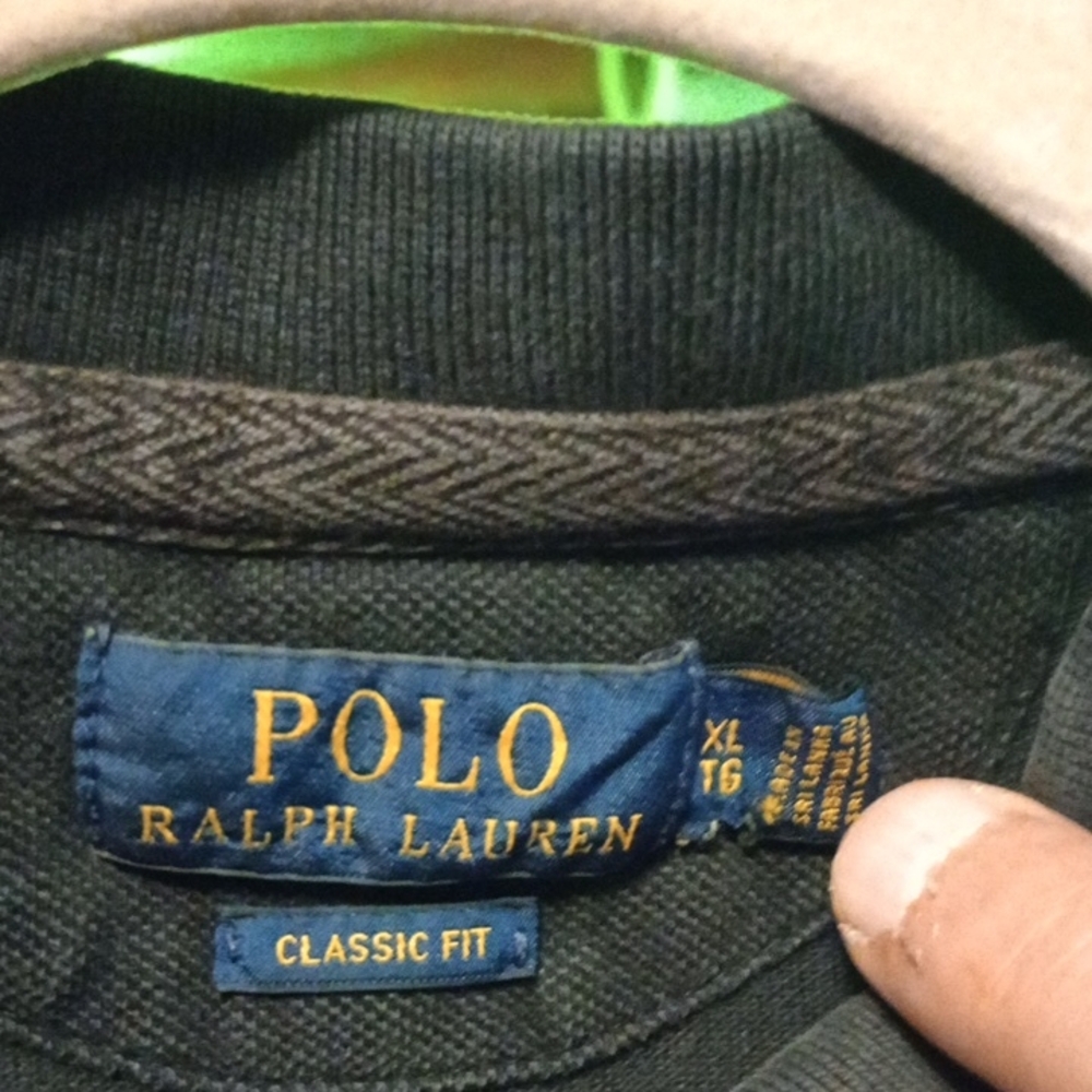 Polo by Ralph Lauren Vintage, Men's Size XL, Black With Grey Chevron, White RC